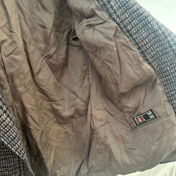 Vintage Daks Wool Silk Houndstooth Oversized Blazer Size Medium - Picture 9 of 15